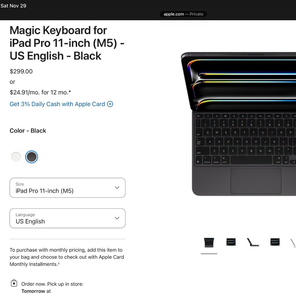 Apple iPad Pro 11-inch Magic Keyboard (M4 or M5 only)